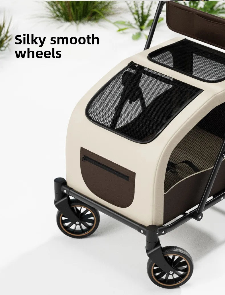 Medium Large Senior Dog Multifunction Pet Stroller Outdoor Travel Portable Foldable Stroller for Dog Pet Trolley Pet Stroller