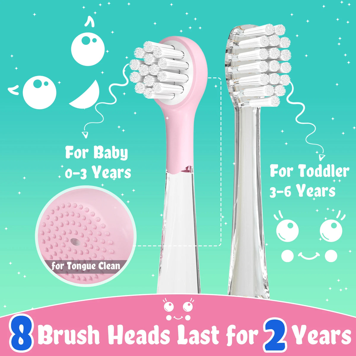 Seago Kids Electric Toothbrush Child Dolphin Colorful Observing LED 2 Mins Smart Timer IPX7 Waterproof Teeth Cleaning