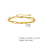 Non Tarnish Stainless Steel Bracelet Gold Plated Stackable for Women, Thin Herringbone Chain Bracelet Waterproof Jewelry Gift