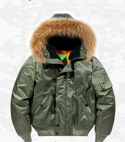 Pilot Men's jackets Thicken Winter Jacket Padding Man Down Jacket Coat Parkas Outdoor Fur Hooded Cotton Padded Jacket HXY0257