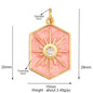 Sun Moon Star Space Celestial Compass Charm Pendant in Gold Colour , Jewelry Necklace Bracelet Making Supplies L93