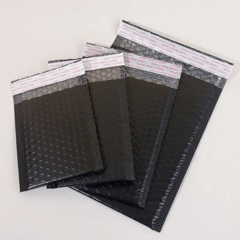 50-10PCS Black/Pink/White Bubble Mailers Delivery Package Packaging Small Business Supplies Bubble Envelopes Packing Bag Mailer