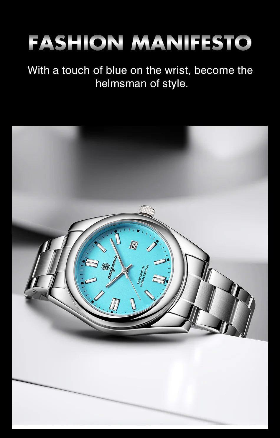 2026 PAAZOMU Fashion Men Stainless Steel Watch Luxury Calendar Quartz Wrist Watch Business Watches Man Clock relogio masculino