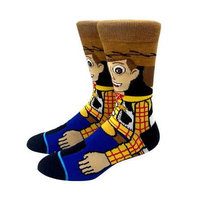 New Fashion Anime Women Socks Long Socks Knee-High Couples Cosplay Sock Personality Hip Hop Harajuku Men Funny Sock Size 36-44