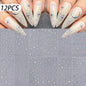12Pcs 3D Gold Star Moon Sun Nail Stickers 10*8cm Y2K Starlight Self-adhesive Nail Decals Snake Cat Slider DIY Manicure Accessory