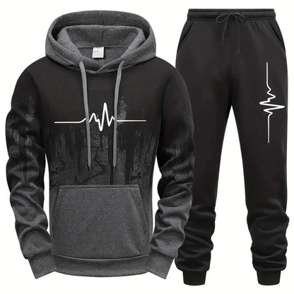 High Quality Men's Tracksuit Casual Jogging Men Versatile Sweatshirts Sweat Pants Fashion Comfort Daily Sports Simple Hoodie Set