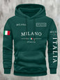 ITALIA MILANO Men Women Hoodie Outdoor Street Casual Sports Vacation Trend Spring Autumn Winter Couple Sweatshirt Top Clothing
