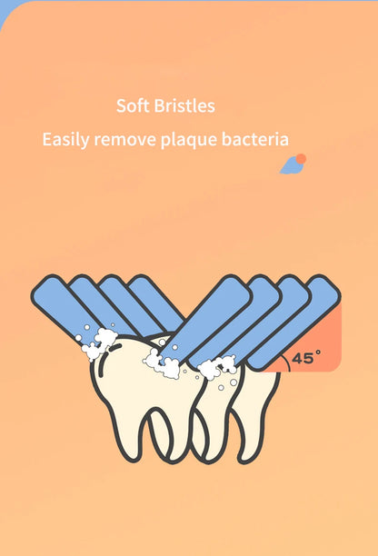 360° Sonic Electric Toothbrush U Shape Rechargeable for Kids Children Automatic Silicone Tooth Brush Smart Timer Blue Light IPX7