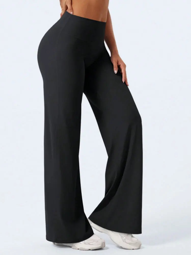 Pilates Straight Leg Yoga Pants Lightweight Soft Stretchy Wide Leg Trouser Casual Yoga And Running Sweatpants All Season Legging