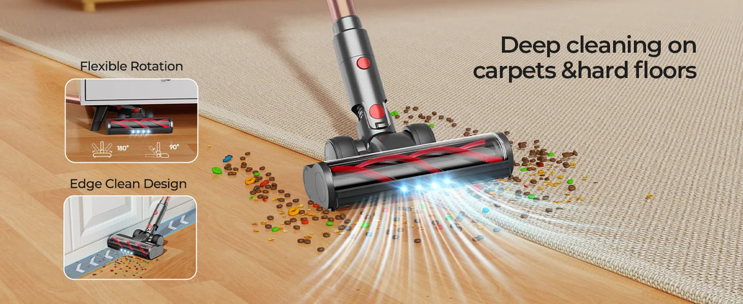 Laresar V7 PRO 600W 65000PA Cordless Vacuum Cleaner Handheld Home Appliance Aromatherapy Function Long Hose Sofa Suction 2026 NE