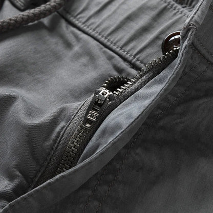 New Summer Men Cotton Multi pockets Cargo Shorts Jogger Loose Pants Man Casual Tooling Shorts Quality Male Shorts Pants NO Belts