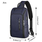 HK Anti-theft Men's Shoulder Bag Waterproof Chest Crossbody Bag with USB Oxford Leisure Satchel Multi-Pockets Sling Bag for Male