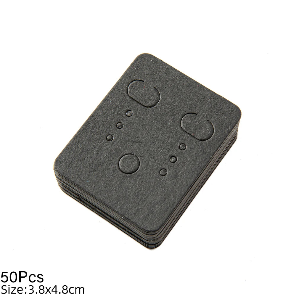 50/100Pcs 5x4cm Earring Cards Cardboard Labels DIY Jewelry Display Stand Holder Small Businesses Selling Packaging Supplies