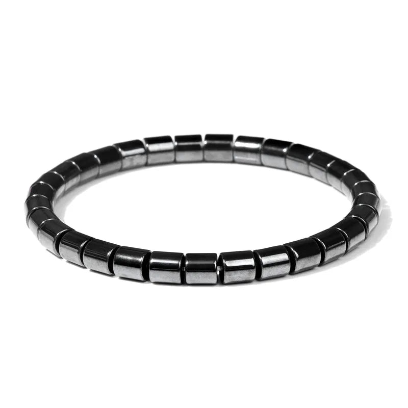 Men Hematite Bracelet Loss Weight No-magnetic Black Hematite Bead Bracelet Healing Health Therapy Balance Pulsera Jewelry Gift