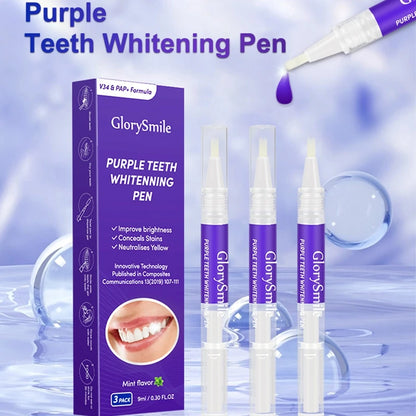 Magical Purple Teeth Whitening Pen Freshing Breath Oral  Deep Cleaning Stain Removal Dentifrice Teeth Cleaning Essence Oral Care