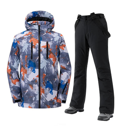 Men's and women's snowwear waterproof ski suit Snowboard suit Outdoor wear Winter jacket Winter couples sports warm ski suit