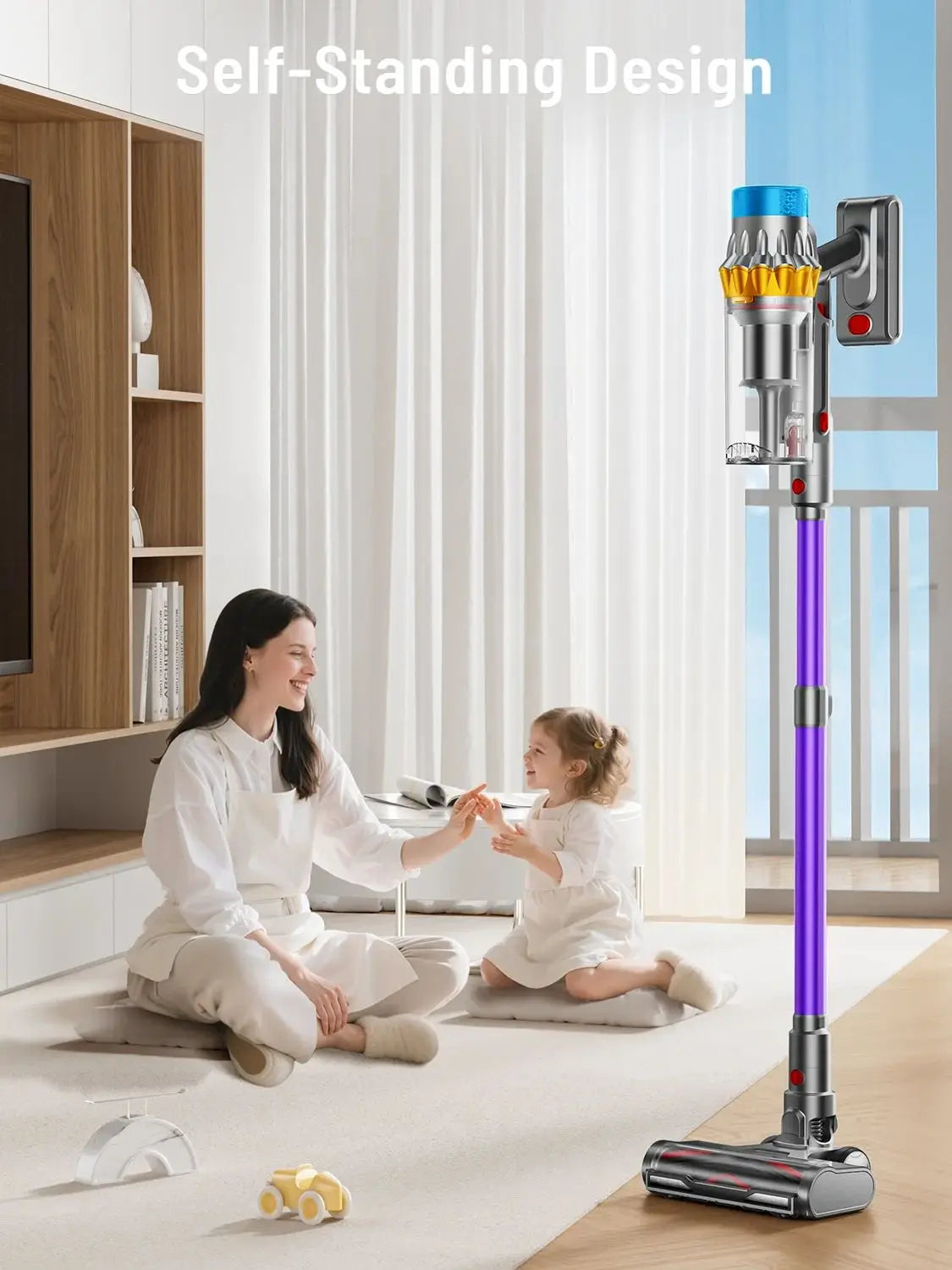 VAKERR X15 Pro 750W Cordless Vacuum Cleaner 75KPA Strong Suction for Pet Hair and Carpet 80Mins Runtime Household Cleaning