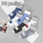 5 Pairs Socks MEN'S Mid-calf Spring and Autumn Sports Sweat Anti-odor MEN'S Socks Thin Sports Socks