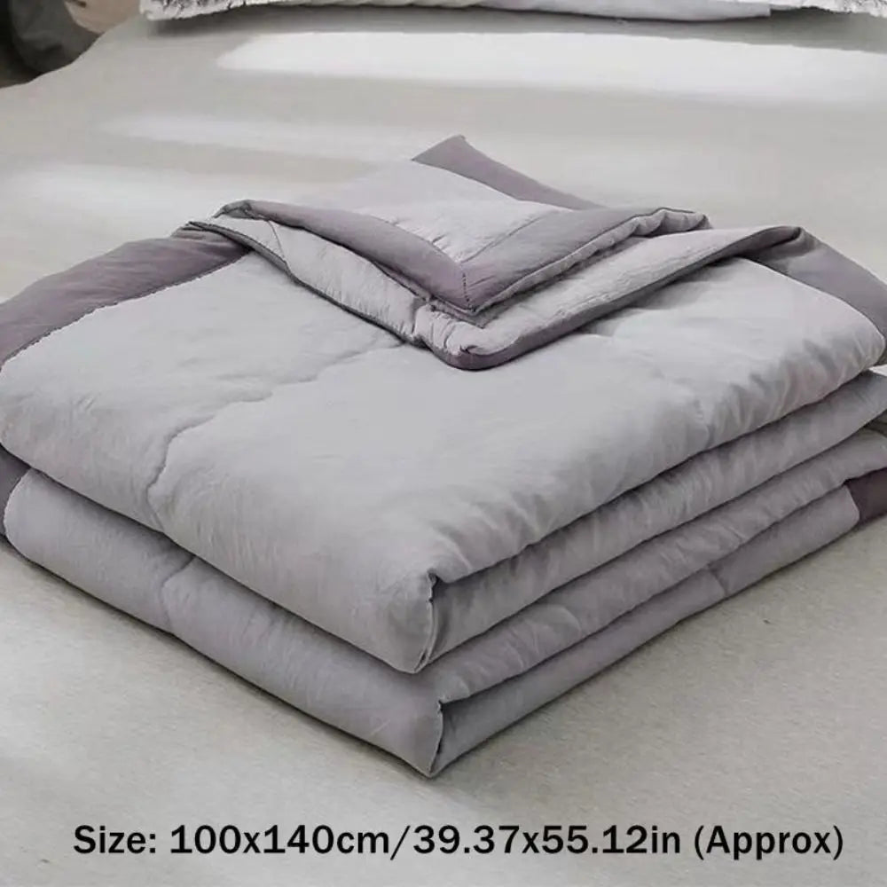 New Double Sided Cooling Blanket Cold Effect Skin-Friendly Conditioning Quilt Breathable Solid Color Cooler Quilt Spring Summer