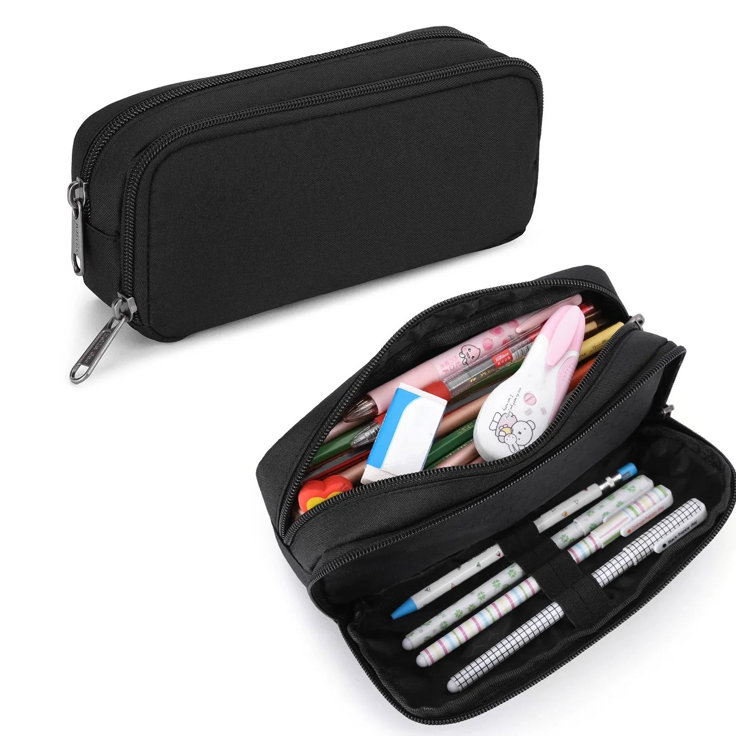 Pencil Pouch with Stationery Large Capacity Pencil Pouch Korean Style Aesthetic Pencil Bag Storage Bag for School Office Travel