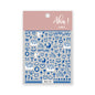 White Bloom Translucent Hollow Butterfly Heart Nail Sticker Press on Nails Decals Hollow Heart Star Moon Shape Sticker Sliders