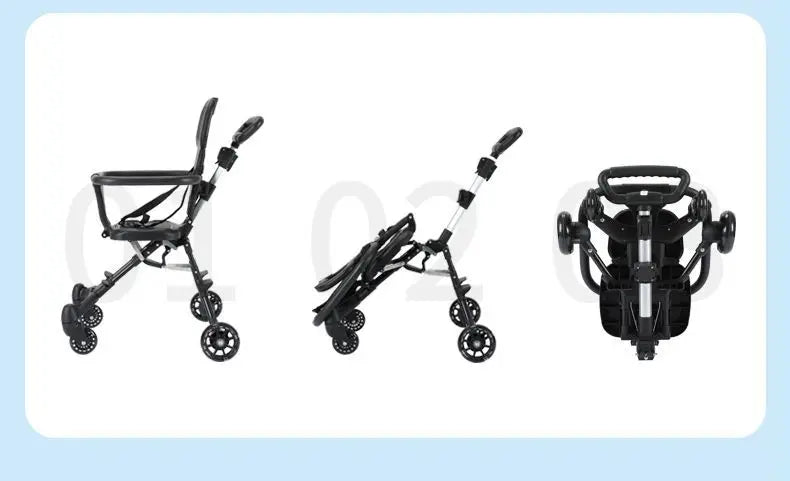 Easy Assembly DIY Pet Stroller Portable Foldable Cart Breathable Travel Carrier for Small Breed Dogs Cats Outdoor Walking