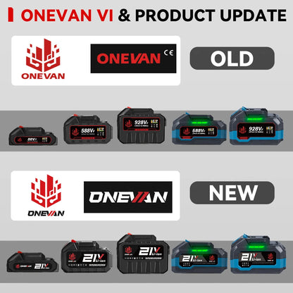 ONEVAN High Torque Cordless Brushless Electric Impact Wrench 1800N.M 1/2" Drill Screwdrivers Power Tools For Makita Battery Pin