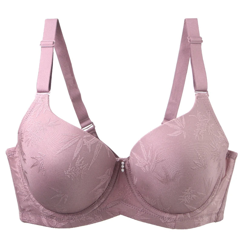 DaiNaFang Sexy Bras For Women Push Up Breathable Adjustable Bow Control Underarm Fat CDE Full Cup Underwear Plus Size Lingerie