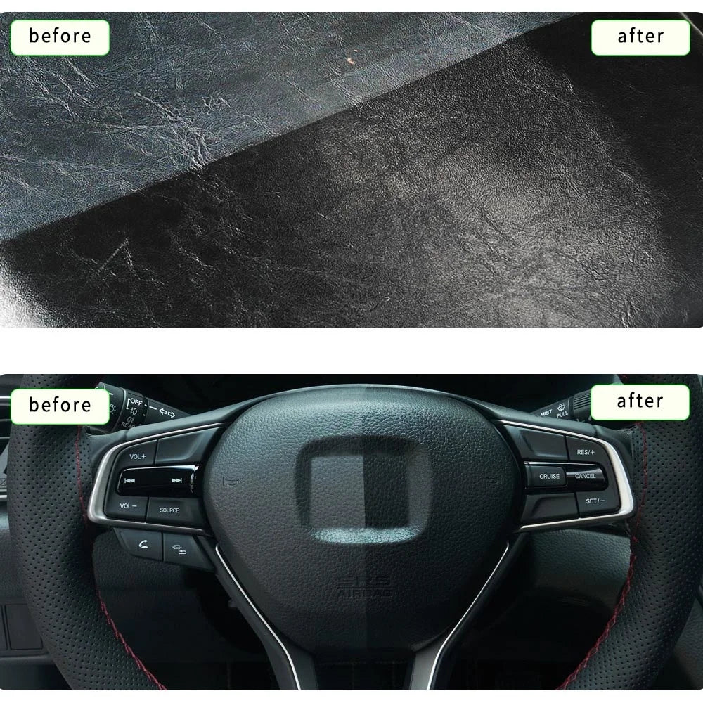 HGKJ S3 Car Plastic Restorer Liquid Leather Seat Restoration Coat Auto Interior Care Leather Renovator Conditioner Car Product