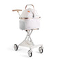 Foldable Detachable Pet Stroller Lightweight Travel Cart with Carry Basket for Dogs Cats Rabbits Outdoor Use
