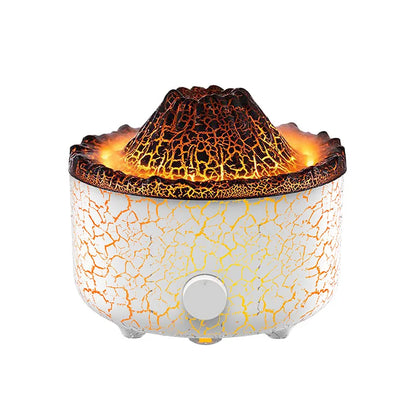 Air Humidifier Aromatherapy Essential Oil Diffuser Cool Mist Diffuser, Flame & Volcano 2 Mist Mode, for Bedroom,Office,Yoga,Gift