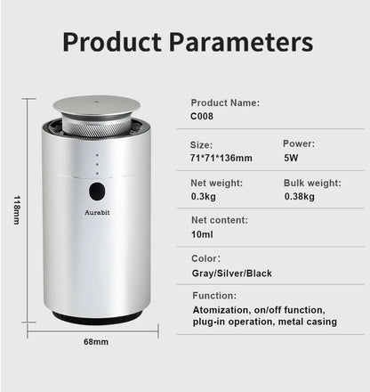 Smart Car Aromatherapy Diffuser AI Auto Sensing Start Stop Spray Quick Odor Eliminator Long Lasting Fragrance Home Car Use