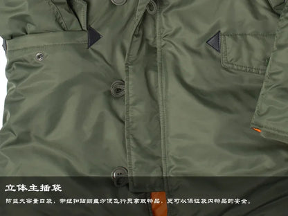 Winter Puffer Men Long Parkas Coat Military Fur Hood Warm Tactical Jacket Pilot Jacket Army Korean Thick Parka