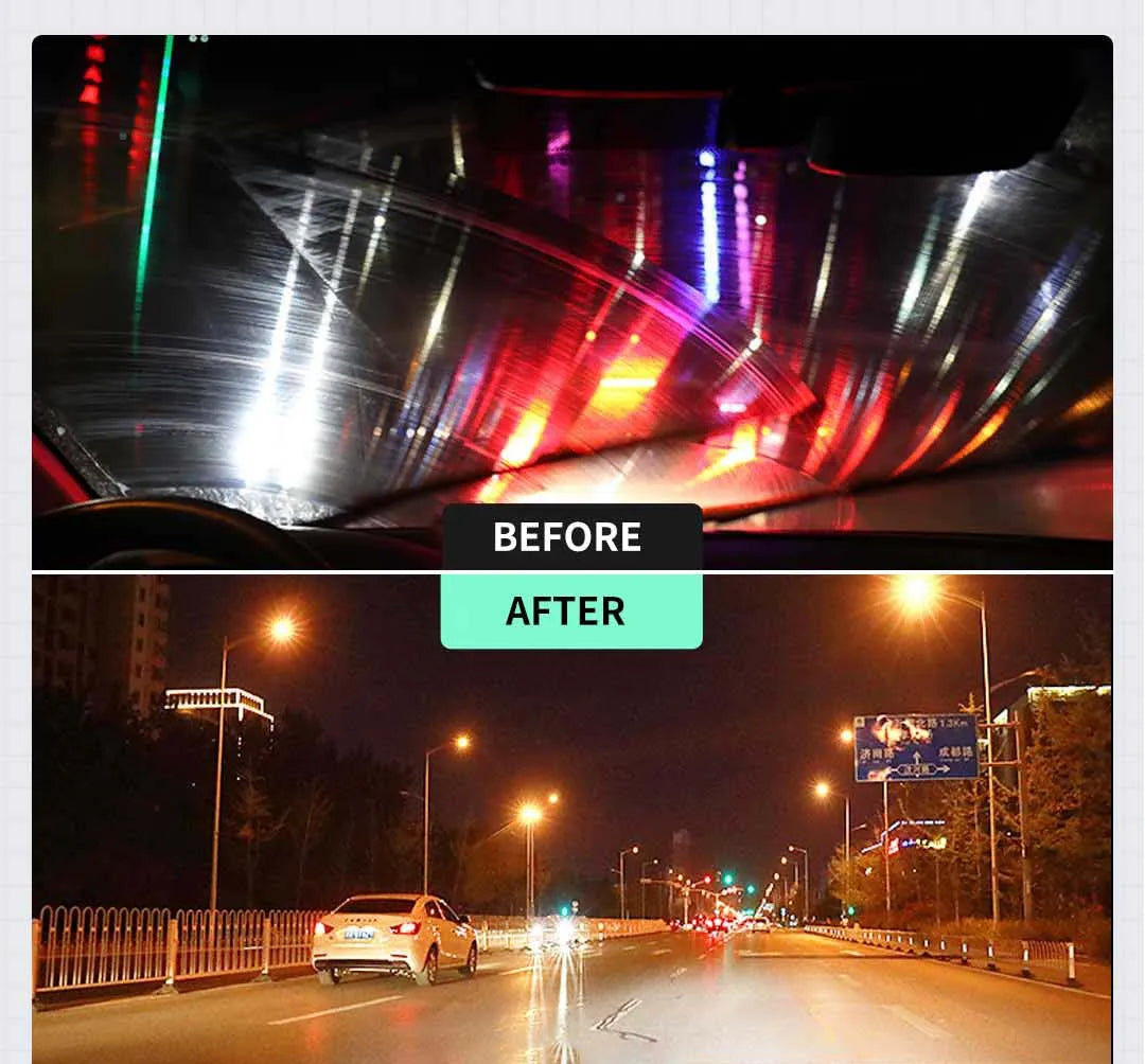 Glass Film Remover Car Glass Polishing Compound Windshield Cleaner Film Coating Oil Paste Film Emoval Cream Stains Auto Detail