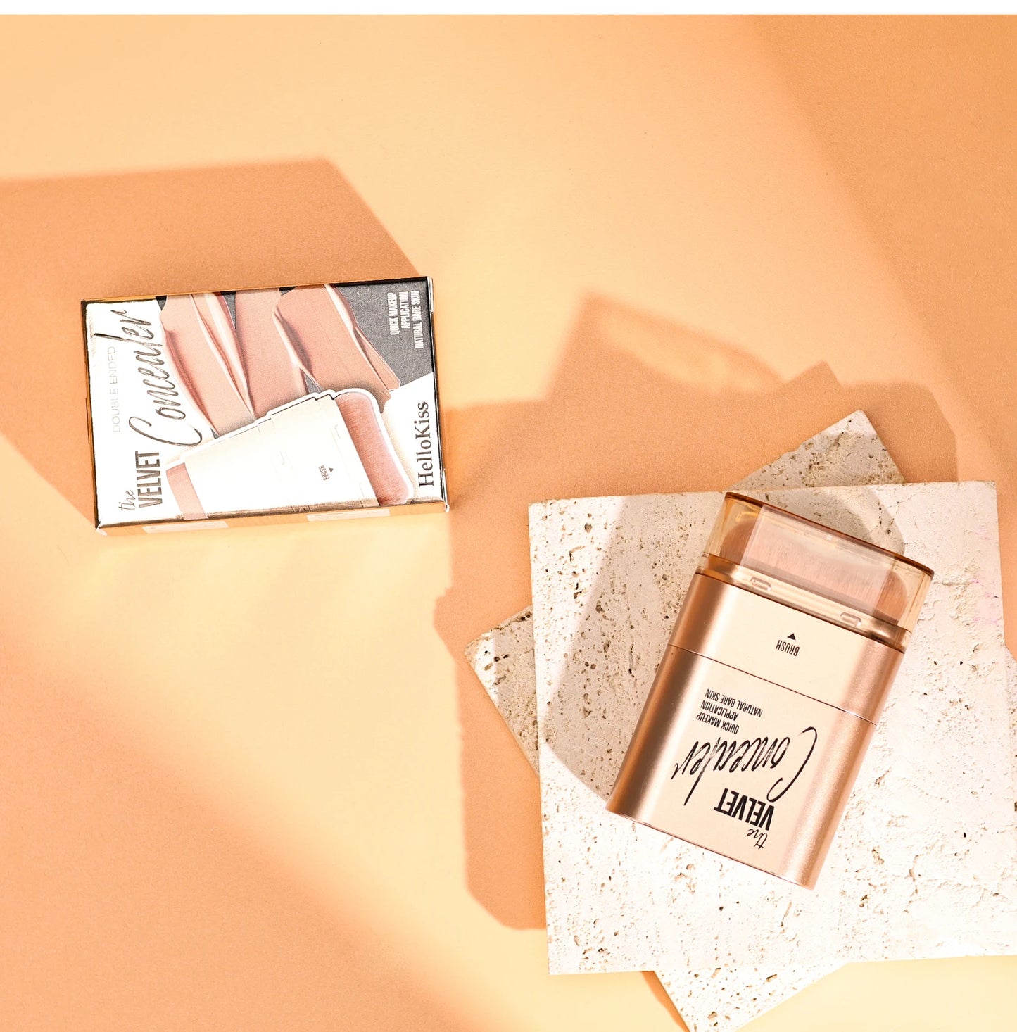 2-in-1 Concealer and Foundation Stick, Covers Dark Circles, Waterproof and Sweat-Resistant, Creates Flawless-Looking Makeup