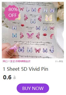 3D Laser Silver/Rose Gold Hollow Cross Star Nail Art Stickers Design Self-Adhesive Hollow Cross Star Nail/Body Art Decor Sticker
