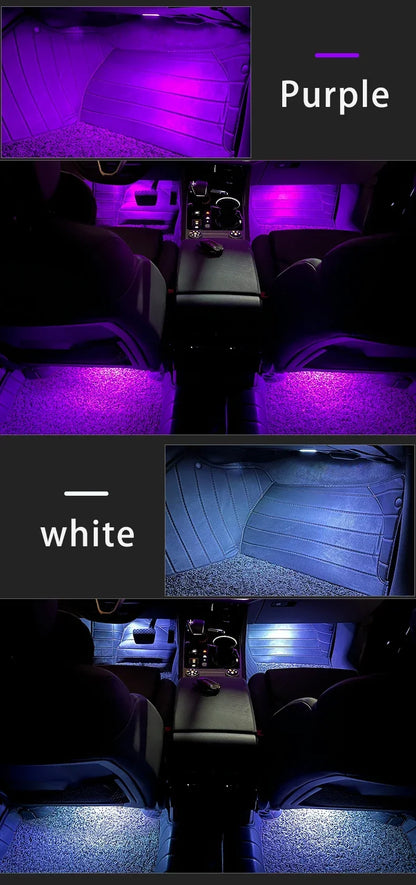 For Volkswagen VW Touareg Tiguan Passat Transporter Arteon Sharan EOS Jetta Scirocco Car Footwell Light Kit Interior Accessories