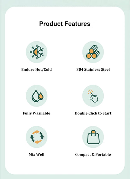 Electric Blender Cup Protein Powder Mixing Cup USB Rechargeable Automatic Mixer Shake Bottle Coffee Milk Blenders for Gym Travel