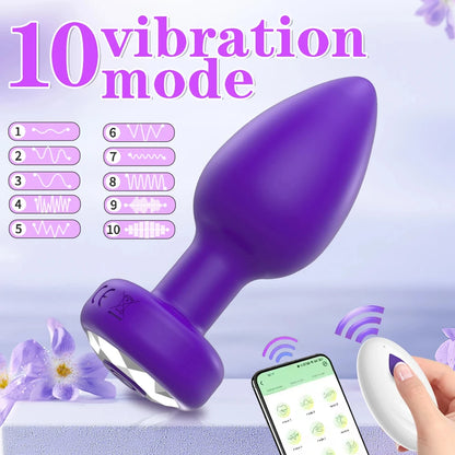 Vibrator Anal Plug Adult Sex Toy Small Vibrator Butt Plug Support APP Remote Control 10 Vibrating Prostate Massager S&M Games