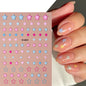 1sheet 5D Sexy Red Lips Nail Decal Stickers KISS Love Heart Valentine's Day Self-adhesive Nail Slider DIY Romantic Nail Decor