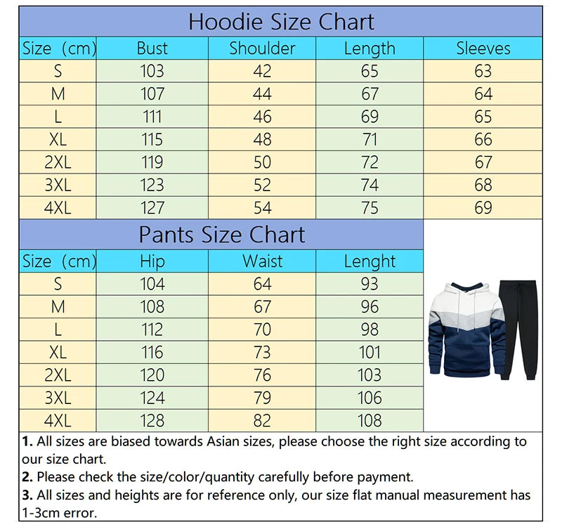Paris Fashion Men's Hoodies Set Daily Casual Sports Hooded Sweatshirt and Jogger Pants Male Urban Trend Warm Pullover Tracksuit