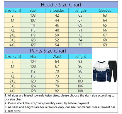 Paris Fashion Men's Hoodies Set Daily Casual Sports Hooded Sweatshirt and Jogger Pants Male Urban Trend Warm Pullover Tracksuit