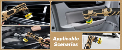 12V Car Waxing Polishing Sanding Machine Wireless Car Paint Scratch Repair Windscreen Glass Oil Film Remove Machine Leather Care