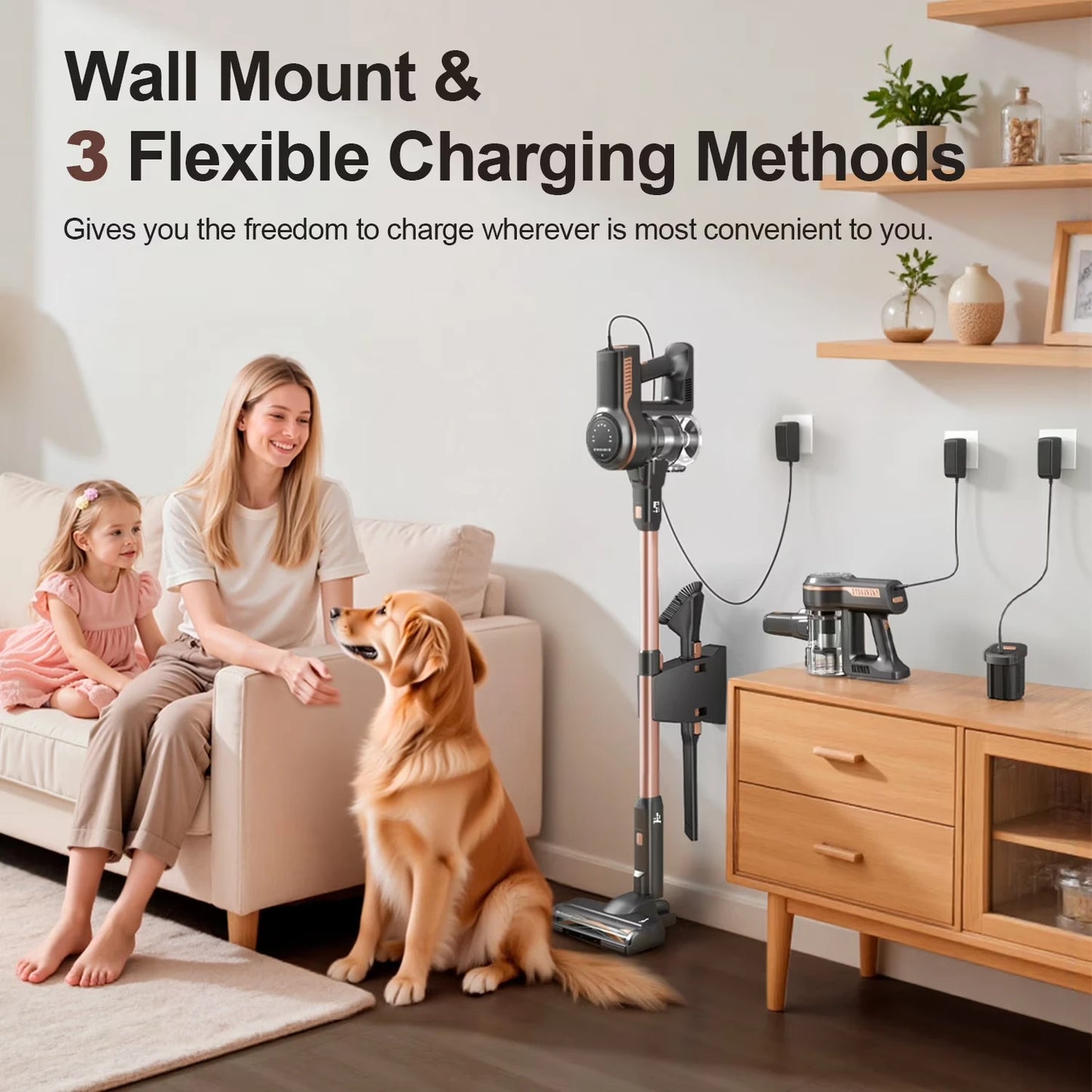 INSE S7P cordless vacuum cleaner, 465W 45KPA Wireless Vacuum Cleaner with Suction Power,  8*2200mAh battery, 50000Pa Strong Suction, 45-60mins runtime,1.2L