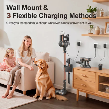 INSE S7P cordless vacuum cleaner, 465W 45KPA Wireless Vacuum Cleaner with Suction Power,  8*2200mAh battery, 50000Pa Strong Suction, 45-60mins runtime,1.2L
