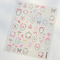 5D Hibiscus Flower Nail Embossed Sticker Acrylic Pink White Gold Petal Leaf Adhesive Decal Butterfly Dragon Floral Elegant Decor