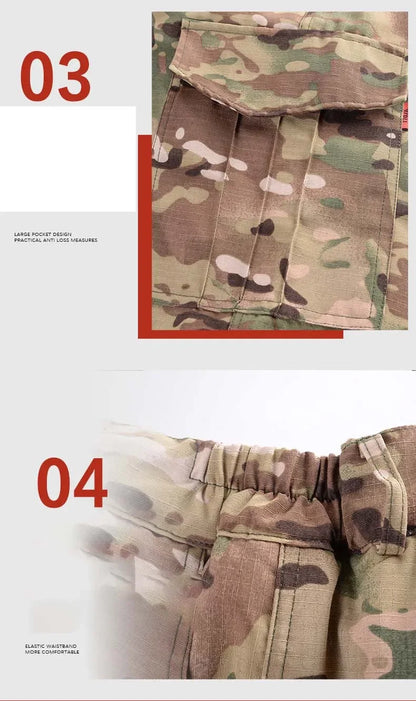 –22℃ Winter Warm Cargo Pants Men Casual Loose Multi-pocket Padded Trousers Combat Camouflage Tactical Work Pant Male Clothing