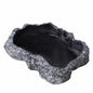 Anti-slip Climbing Pet Food Bowl Easy Clean Realistic Stone Reptile Drinking Water Feeding Tray Safe Durable Reptile Food Bowl