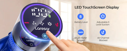 90 Minut Laresar V7S 75000PA 650W Cordless Vacuum Cleaner Handheld Long Runtime Removable Battery Smart Display Home Appliance