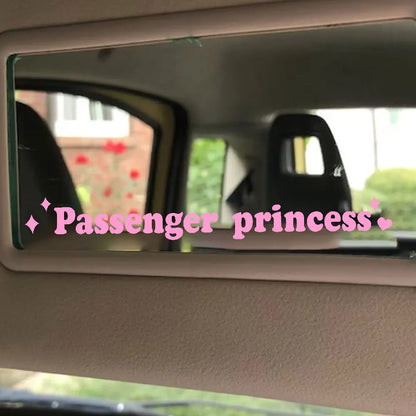 The Text Car Stickers Passenger Princess Interior Decoration Rear View Mirror Fashion Stickers Creative Sport PVC Vinyl Decals